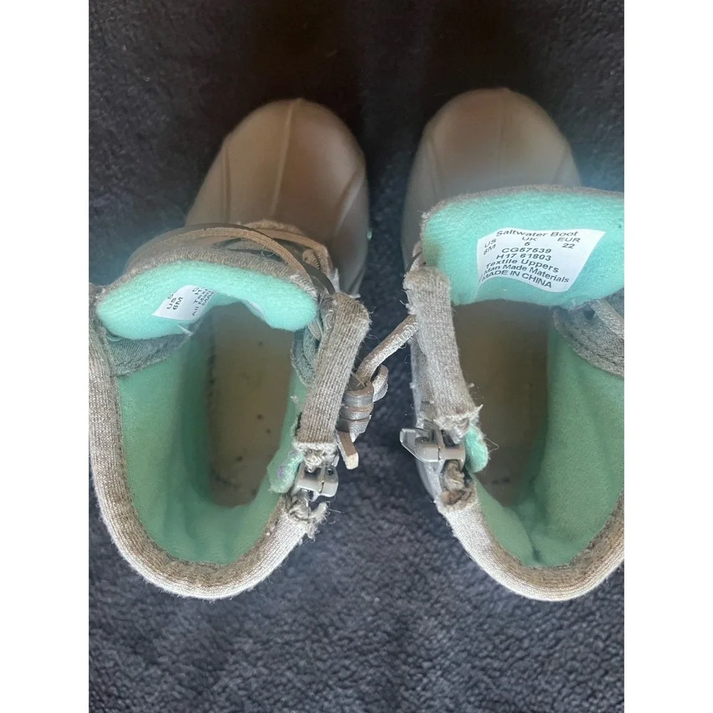Size 6 toddler gray‎ sperry boots